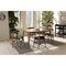 Wholesale Interiors Baxton Studio Edna Mid-Century Modern French Black Faux Leather and "Oak" Light Brown Finishing Wood 5-Peice Dining Set
